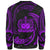 Samoa Polynesian Sweater - Purple Tribal Wave - Polynesian Pride