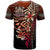 Fiji Custom T Shirt Red Vintage Tribal Mountain Crest - Polynesian Pride