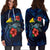 Tokelau Polynesian Hoodie Dress - Blue Turtle Hibiscus - Polynesian Pride