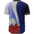 Marshall Islands Polynesian Baseball Shirt - Coat Of Arm With Hibiscus Blue - Polynesian Pride