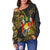 Tonga Women's Off Shoulder Sweaters - Abstract Style - Polynesian Pride