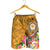 FSM Men's Shorts - Turtle Plumeria (Gold) - Polynesian Pride