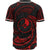 Yap Polynesian Baseball Shirt - Red Tribal Wave - Polynesian Pride