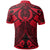 Pohnpei Custom Polo Shirt Red Seal with Polynesian Tattoo - Polynesian Pride