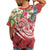 Tonga Polynesian T Shirt Summer Plumeria (Red) - Polynesian Pride