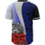 American Samoa Polynesian Baseball Shirt - Coat Of Arm With Hibiscus Blue - Polynesian Pride