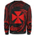 Wallis And Futuna Polynesian Custom Personalised Sweater - Red Tribal Wave - Polynesian Pride