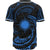 Marshall Islands Polynesian Baseball Shirt - Blue Tribal Wave - Polynesian Pride