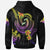 Papua New Guinea Custom Hoodie Plumeria Flowers with Spiral Patterns - Polynesian Pride