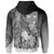 Fiji Custom Hoodie Humpback Whale with Tropical Flowers (White) - Polynesian Pride