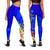 Fiji Legging - Turtle Plumeria (Blue) - Polynesian Pride