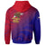 American Samoa Polynesian Zip up Hoodie Bald Eagle (Blue Red) - Polynesian Pride