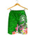 Tonga Men's Shorts - Turtle Plumeria (GREEN) - Polynesian Pride