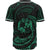 Tonga Polynesian Custom Personalised Baseball Shirt - Green Tribal Wave - Polynesian Pride