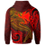 Polynesian Wallis and Futuna Zip up Hoodie Red Shark Polynesian Tattoo - Polynesian Pride