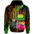 Samoa Polynesian Zip up Hoodie Hibiscus and Banana Leaves Unisex Reggae - Polynesian Pride