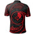 Yap Micronesia Polo Shirt Red Tribal Wave - Polynesian Pride