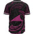 Tokelau Polynesian Baseball Shirt - Pink Tribal Wave - Polynesian Pride