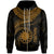 Nauru Polynesian Zip up Hoodie Nauru Waves (Golden) Unisex Golden - Polynesian Pride