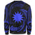 Nauru Polynesian Custom Personalised Sweater - Blue Tribal Wave - Polynesian Pride