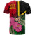 Vanuatu T Shirt Vanuatuan Flag with Hibiscus - Polynesian Pride