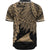 Tokelau Polynesian Baseball Shirt - Tribal Wave Tattoo Gold - Polynesian Pride