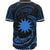 Nauru Polynesian Baseball Shirt - Blue Tribal Wave - Polynesian Pride