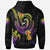 Northern Mariana Islands Custom Zip up Hoodie Plumeria Flowers with Spiral Patterns - Polynesian Pride