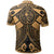 Chuuk Custom Polo Shirt Gold Seal with Polynesian Tattoo - Polynesian Pride