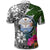 Marshall Islands Custom Polo Shirt White Turtle Plumeria Banana Leaf Crest - Polynesian Pride