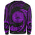 American Samoa Polynesian Custom Personalised Sweater - Purple Tribal Wave - Polynesian Pride