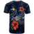 Papua New Guinea Polynesian T Shirt Blue Turtle Hibiscus - Polynesian Pride