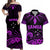 Custom Polynesian Couple Outfits Samoa Tatau Matching Dress and Hawaiian Shirt Purple Polynesian Ula Nifo LT13 Purple - Polynesian Pride