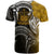 Samoa Custom T Shirt Samoa Seal Wave Style (Gold) - Polynesian Pride