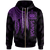 Samoa Zip up Hoodie Polynesian Wings (Purple) Unisex Purple - Polynesian Pride