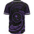 Northern Mariana Islands Polynesian Baseball Shirt - Purple Tribal Wave - Polynesian Pride