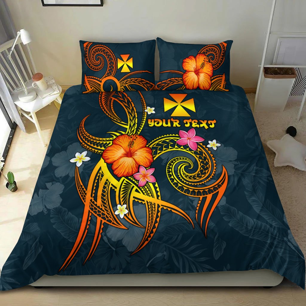 Wallis and Futuna Polynesian Personalised Bedding Set - Legend of Wallis and Futuna (Blue) Blue - Polynesian Pride