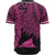 Tokelau Polynesian Custom Personalised Baseball Shirt - Tribal Wave Tattoo Pink - Polynesian Pride