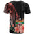 Fiji Custom T Shirt Red Polynesian Hibiscus Pattern Style - Polynesian Pride