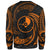 Yap Polynesian Sweater - Orange Tribal Wave - Polynesian Pride