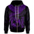 Tonga Polynesian Zip up Hoodie Tonga Waves (Purple) Unisex Black - Polynesian Pride