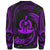 Vanuatu Polynesian Custom Personalised Sweater - Purple Tribal Wave - Polynesian Pride