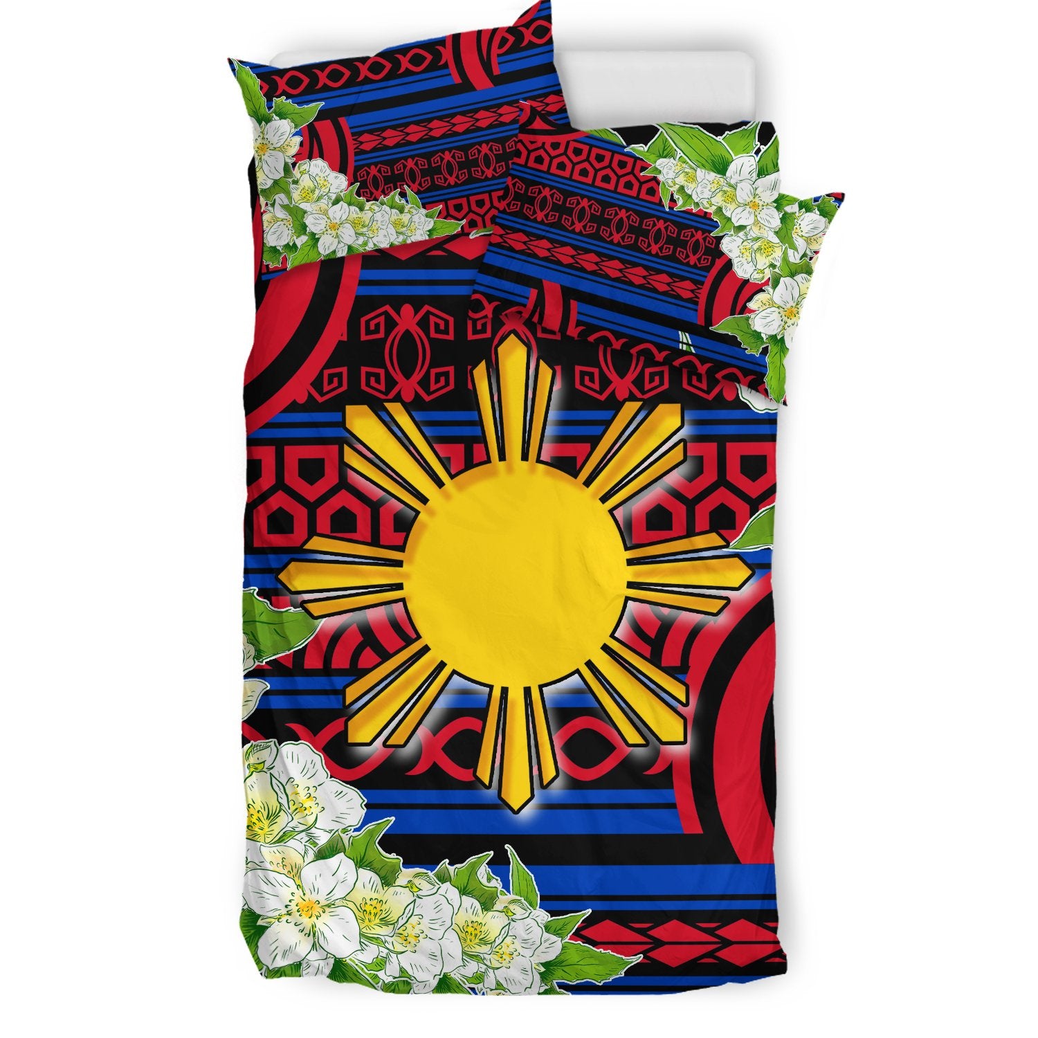 Philippines Bedding Set - Jasmine Flower Style Art - Polynesian Pride