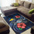 Tokelau Polynesian Area Rug - Blue Turtle Hibiscus - Polynesian Pride