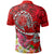 Hawaii Polo Shirt Turtle Plumeria Polynesian Tattoo Red Color - Polynesian Pride