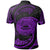 American Samoa Polynesian Custom Polo Shirt Purple Tribal Wave - Polynesian Pride