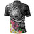 Hawaii Polynesian Polo Shirt Turtle Plumeria (Black) - Polynesian Pride