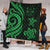 Fiji Polynesian Premium Quilt - Green Tentacle Turtle Crest - Polynesian Pride