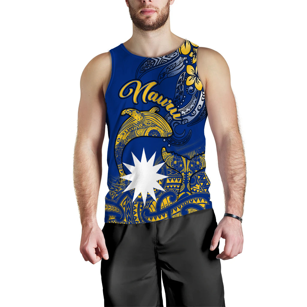(Custom Personalised) Nauru Independence - The Way Of Water Men Tank Top - LT2 - Polynesian Pride