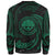 Federated States Of Micronesia Polynesian Sweater - Green Tribal Wave - Polynesian Pride